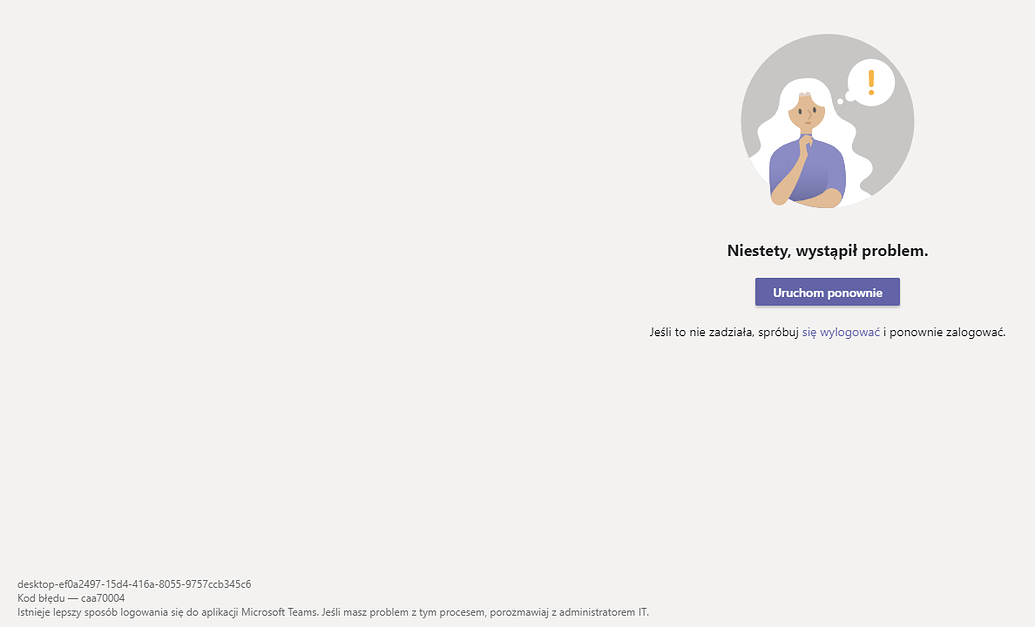 Microsoft Teams Kod B du Caa70004 Problemy Z Oprogramowaniem