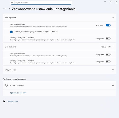 Zaawansowane Ustawienia Udostępniania