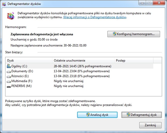 Defragmentator Dysków (Analiza)